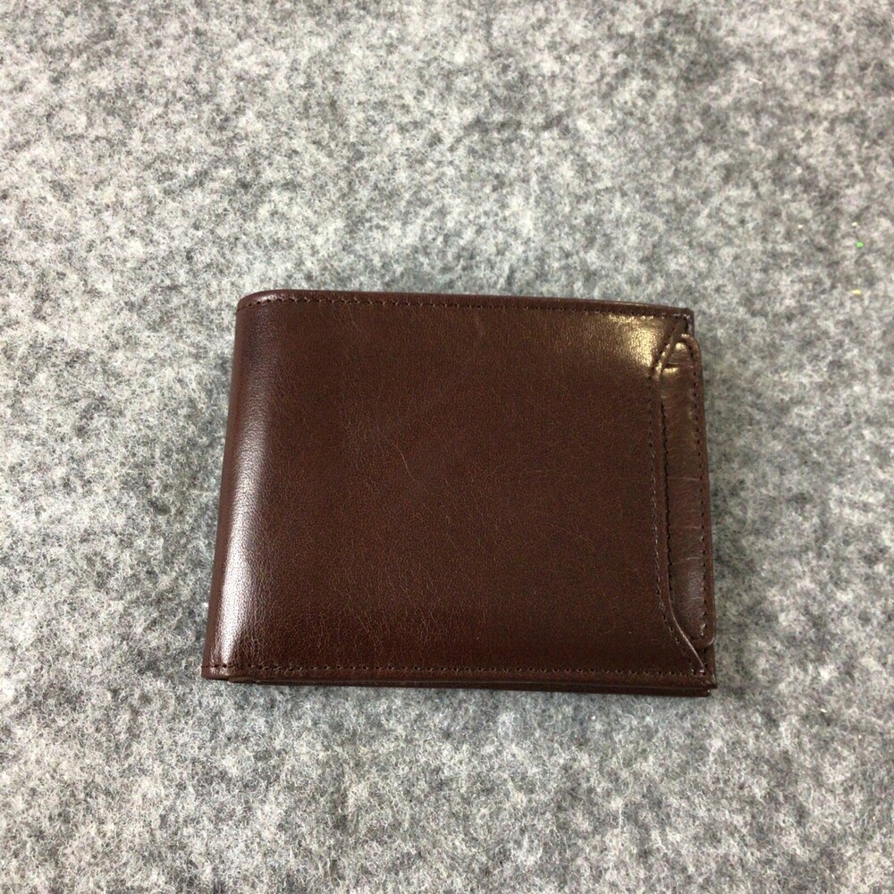 Ami Wallet Mens Brown Genuine Leather Credit Cards Cash Gift NWOT